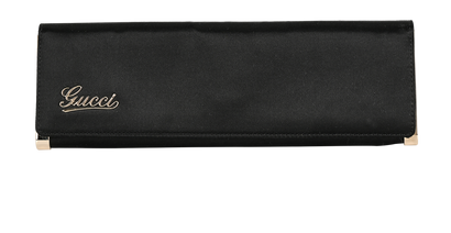 Vintage Clutch, &pound;295, Handbags, Black, Satin, Front view